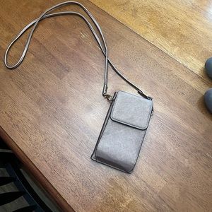 Bronze Crossbody Phone Wallet